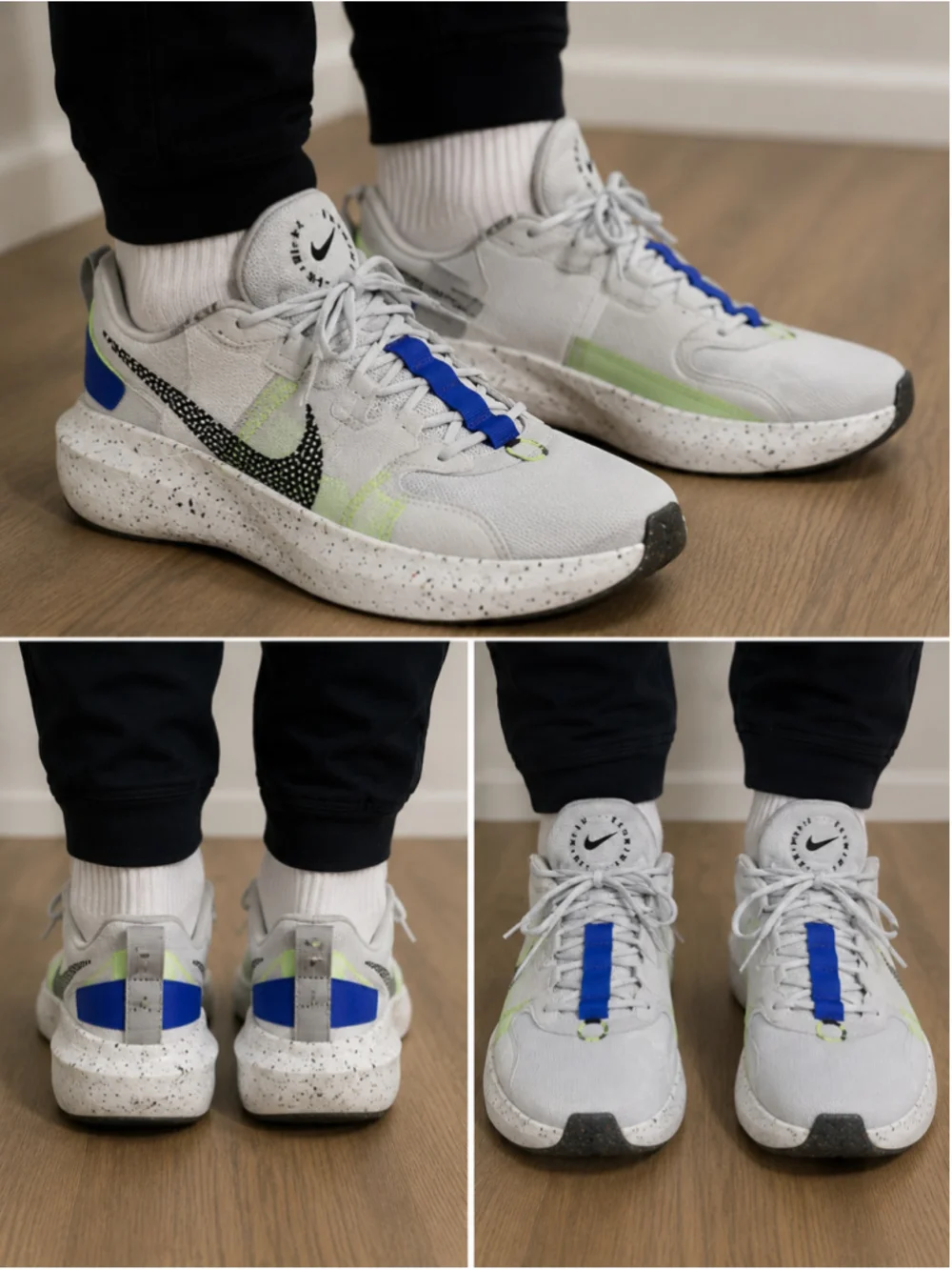 Nike Crater Impact Men's Size 8 Pure Platinum Blue Green Sneakers DB2477-020